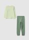 Children's green pure cotton pyjamas regular fit with tree print_1