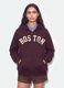 Brown cotton-blend hoodie with Boston slogan, relaxed fit_1