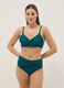 Green bikini bottoms with centre knot in stretchy shaping fabric_0