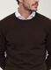 Brown crew-neck viscose-blend jumper, regular fit_2