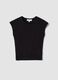 Black stretch cotton fitted tank top_4