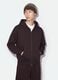 Brown cropped pure-cotton hoodie with oversized fit_1
