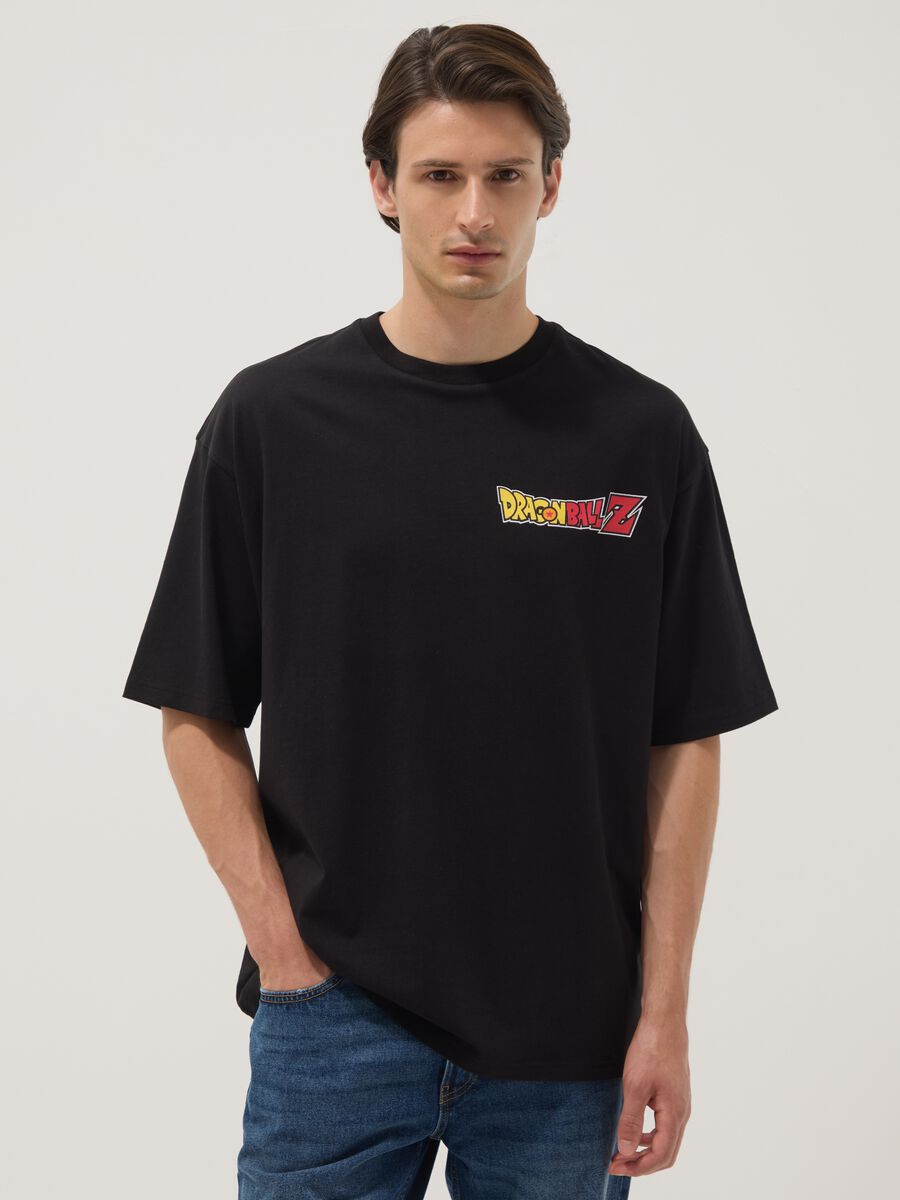 Black pure cotton T-shirt with Dragon Ball Z print_0