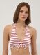 White triangle bikini top in stretch fabric_0