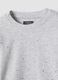 Grey organic cotton and stretch viscose T-shirt with rhinestones_1