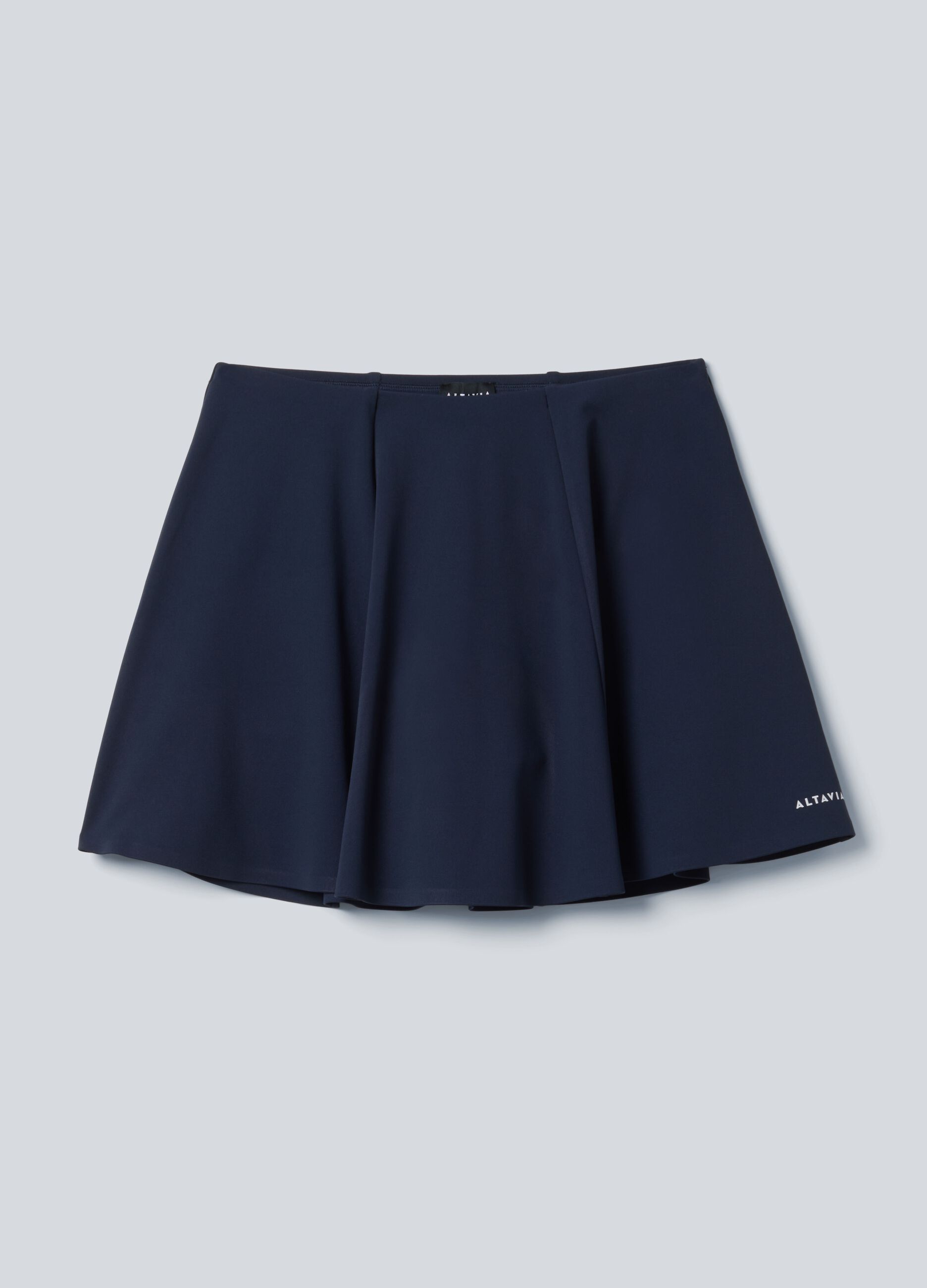 ALTAVIA COURT blue sports skirt in stretch technical fabric with integrated shorts