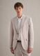 Blazer in puro lino beige slim fit_0
