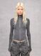 Full-Zip Ribbed Knit Vintage Grey_1