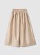 Girls' beige Lyocell culotte trousers with relaxed fit_0