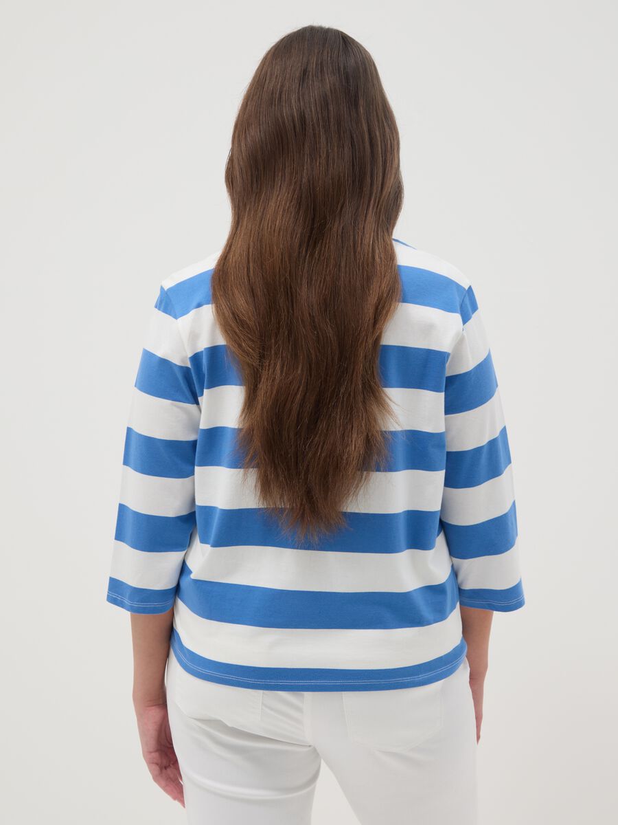 Regular Fit Multicolour Striped Pure Cotton Jumper_3