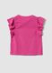 Tank top rosa in cotone organico con volant_1
