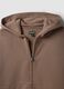 Beige organic cotton zip-up hoodie for boys, relaxed fit_6