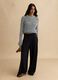 Multicolour cotton blend pullover regular fit with knitted design_1
