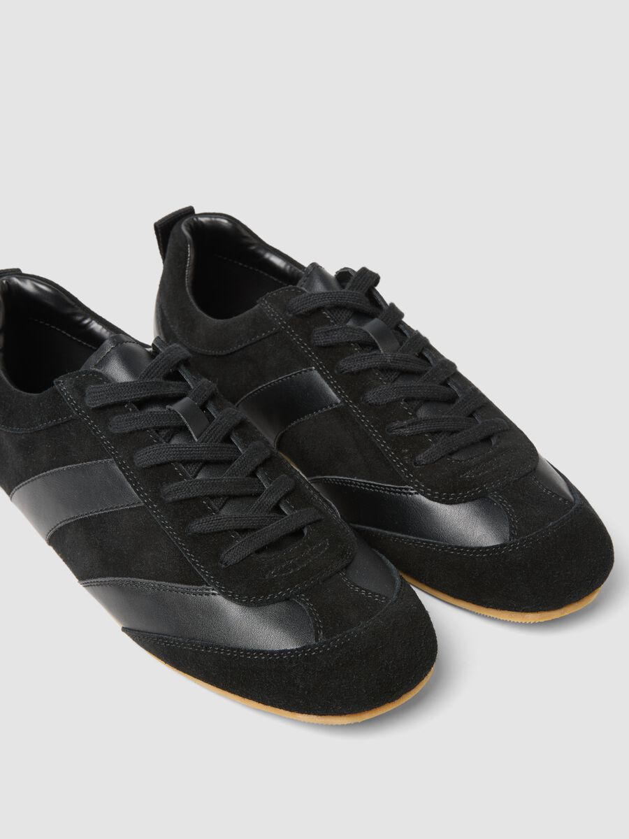 Black real leather sneakers_2