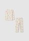 Multi-coloured regular fit pure cotton pyjamas with hearts for infants_0