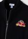 Black viscose-blend cardigan with zip and toy car patch_3