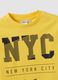 Yellow pure cotton boys&rsquo; T-shirt with NYC print_2