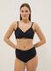 Black bikini top in stretch fabric with shaping effect_1