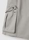 Men's grey pure cotton regular fit shorts_5