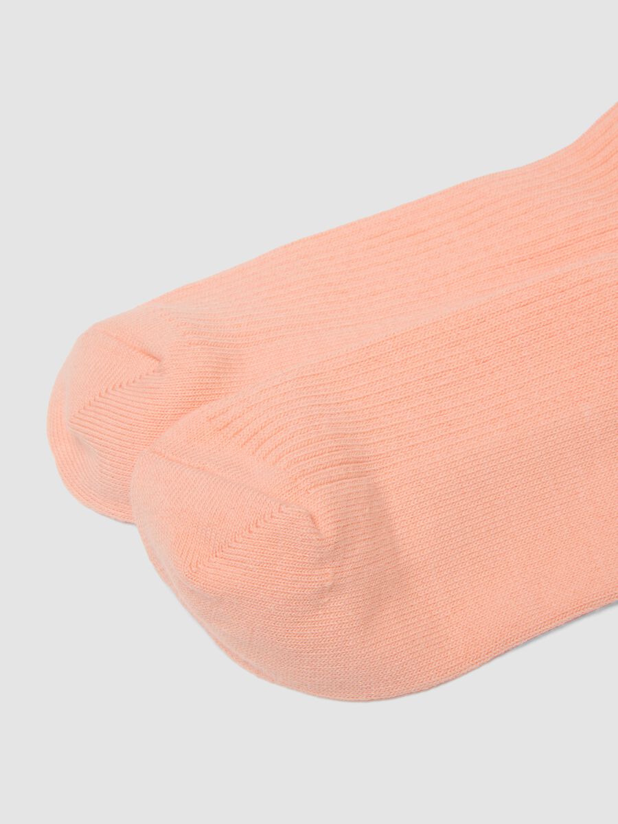 Calzini arancioni alla caviglia in cotone elasticizzato_2