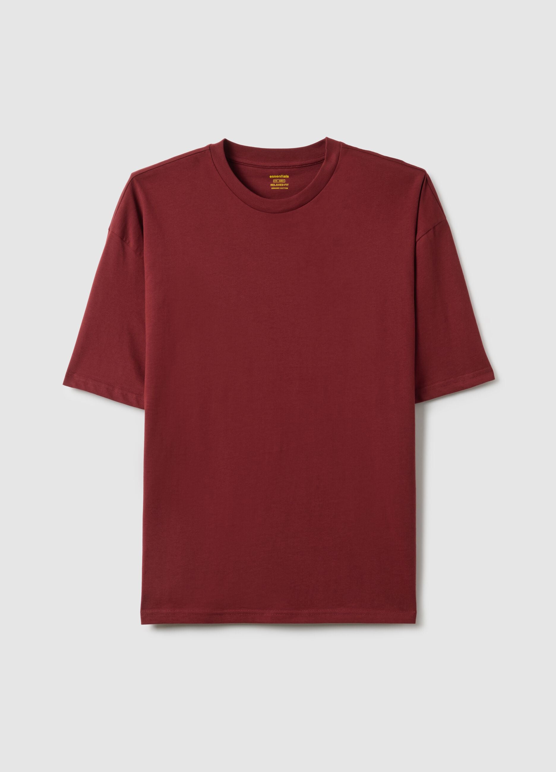 Red pure cotton relaxed fit T-shirt