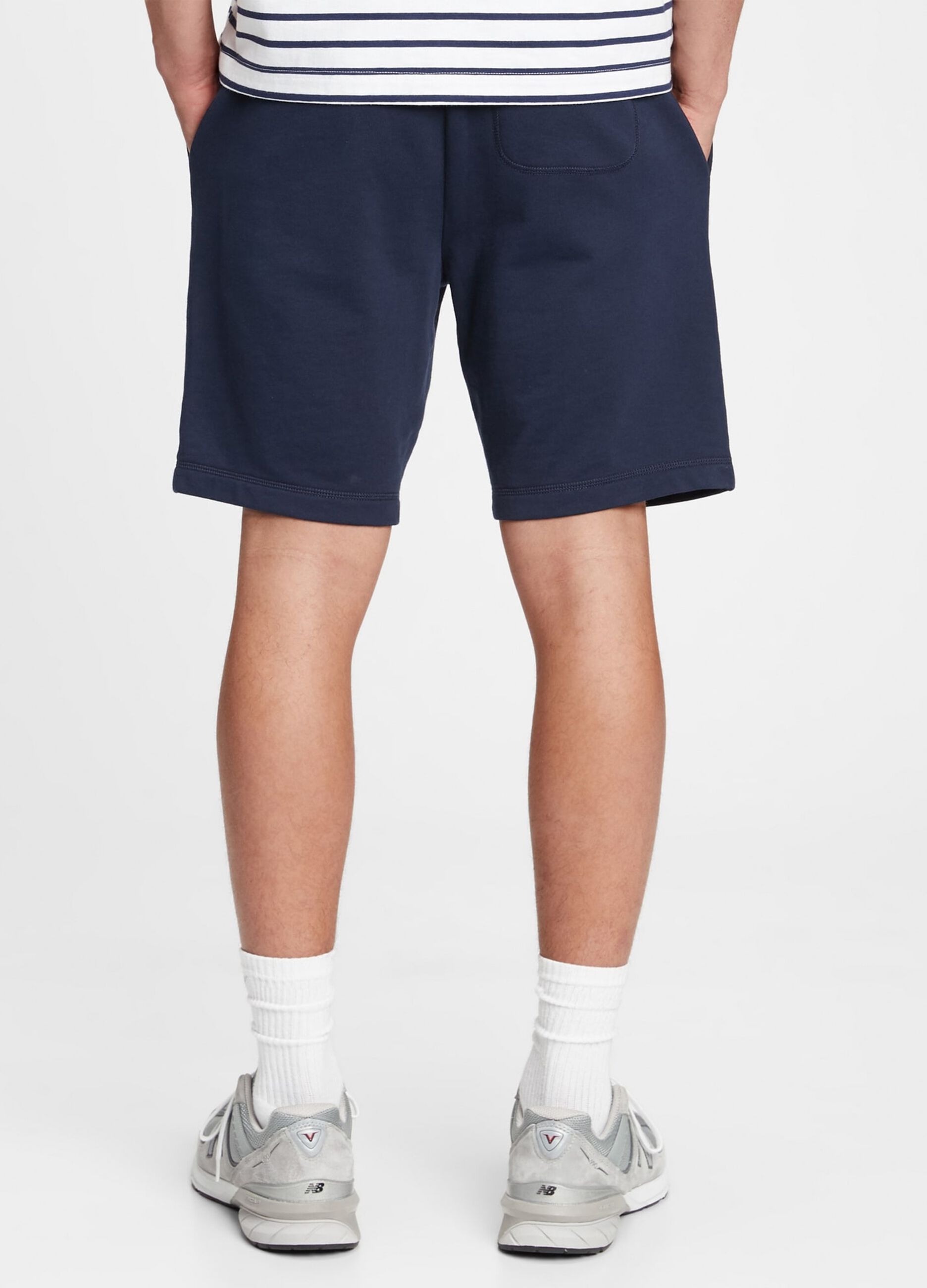 Plush Bermuda joggers with embroidered logo