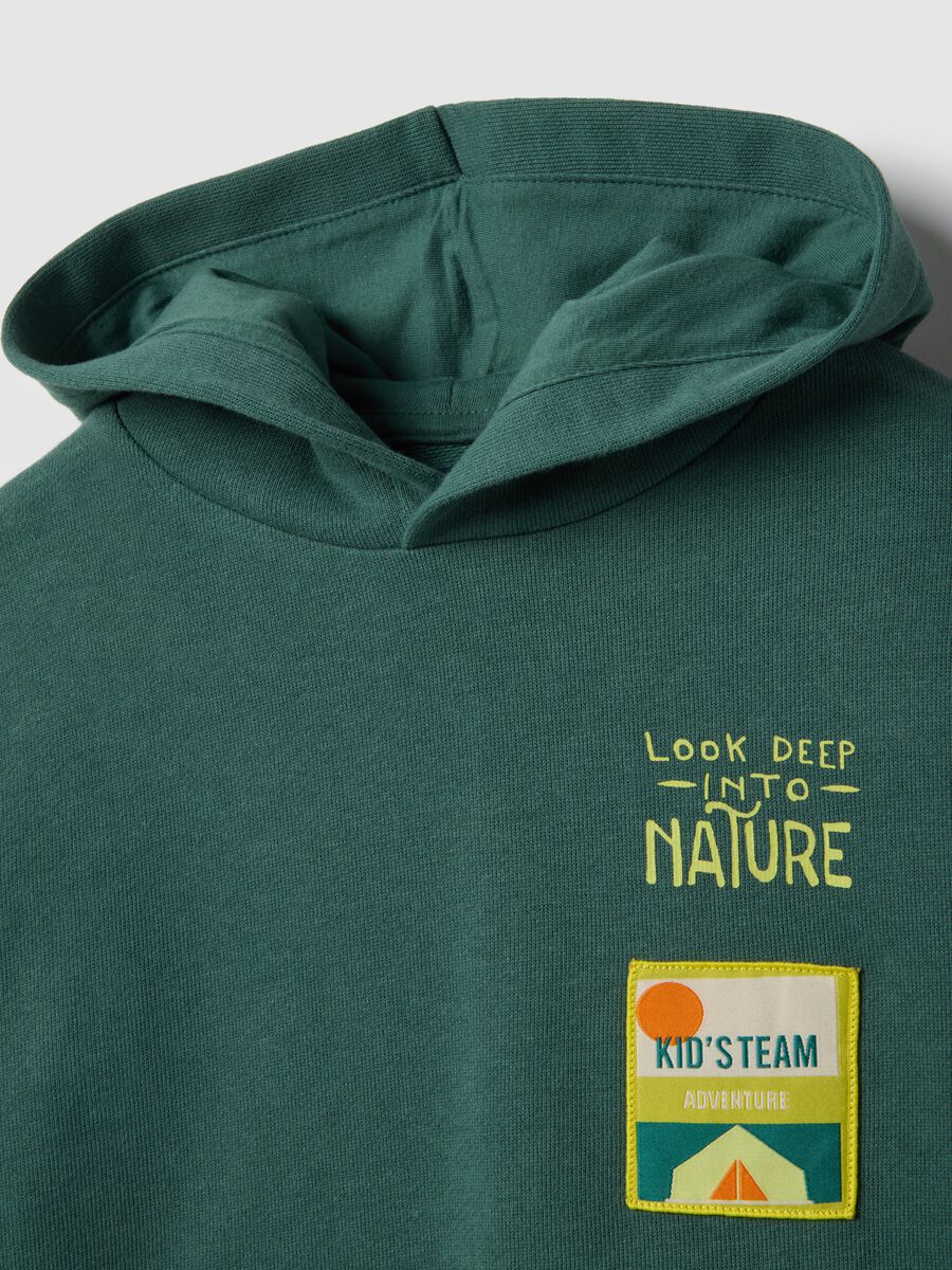 Children's green cotton blend regular fit jogging set_2