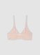 Pink organic stretch cotton triangle bra_6