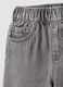 Girls' Grey Wide-Leg Pure Cotton Jeans with Elasticated Waist_2