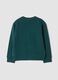 Green crew-neck sweatshirt in a cotton-viscose blend_1