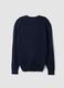 Blue viscose-blend V-neck cardigan, regular fit_1