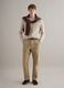 Regular fit braided brown genuine leather belt_3
