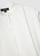 White short sleeve blouse regular fit with mandarin collar_5
