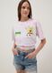 Multicoloured pure cotton T-shirt with regular fit and SpongeBob print_0