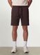 Brown cotton-blend shorts with elasticated waist, regular fit_3