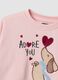 Pink and red pure cotton set with puppy print for girls_2