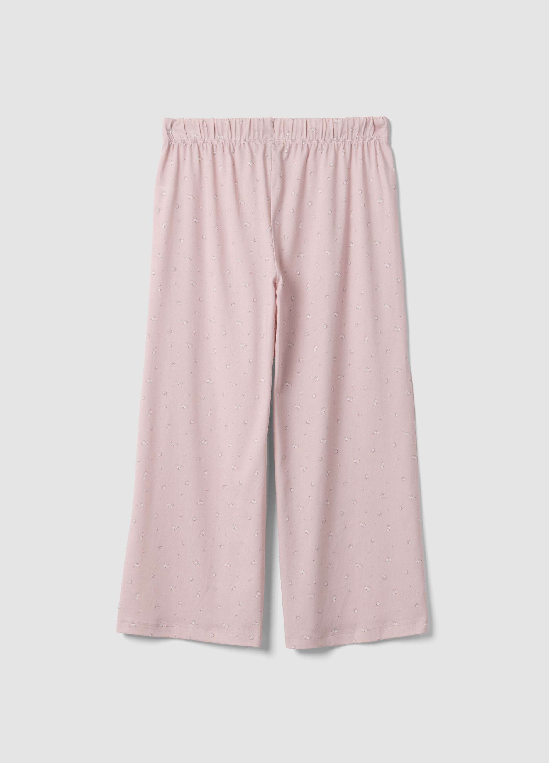 Pink organic cotton pyjama trousers