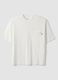 White pure cotton crew-neck T-shirt with chest pocket, boxy fit_0