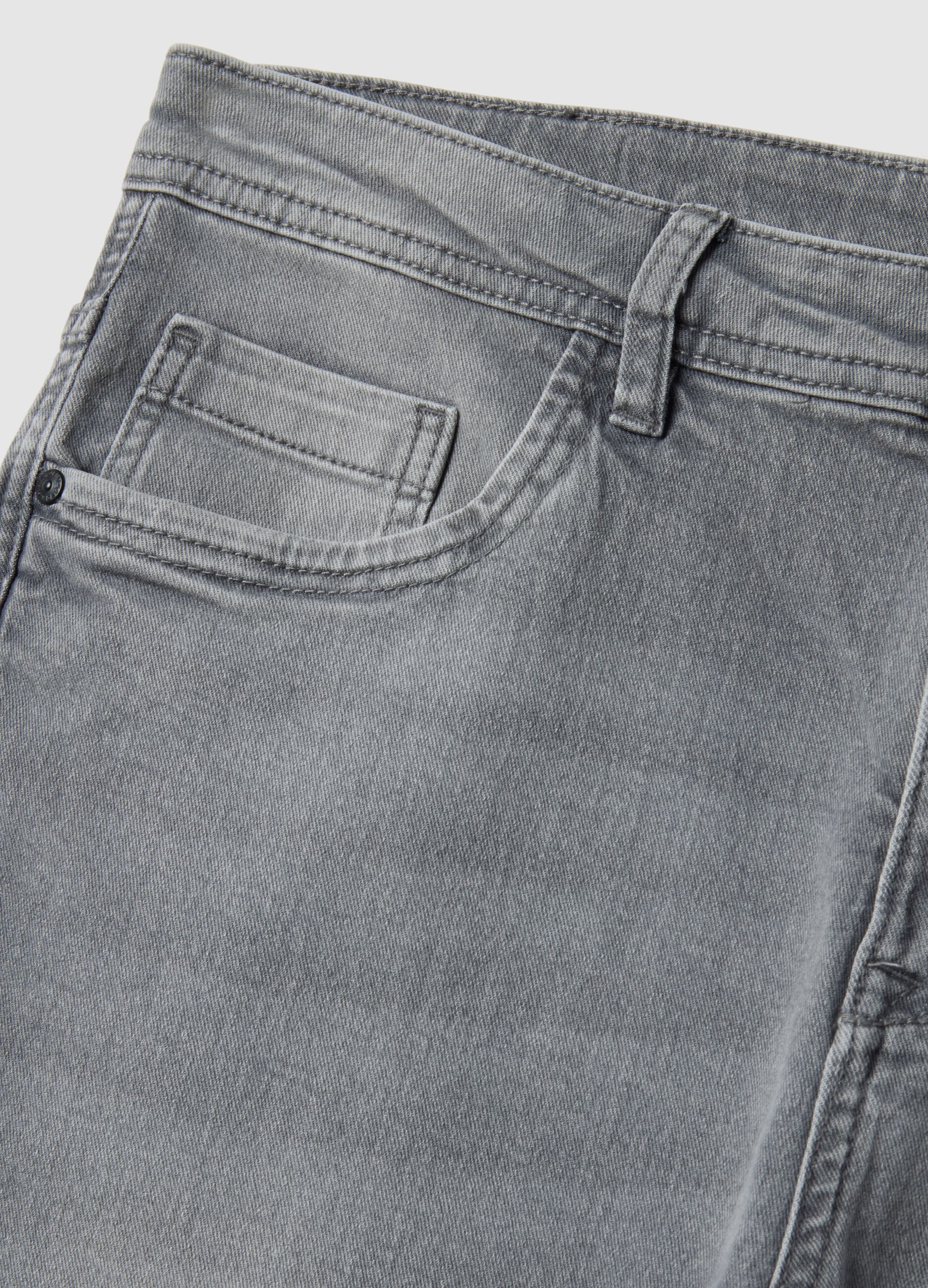 Grey super skinny cotton blend jeans