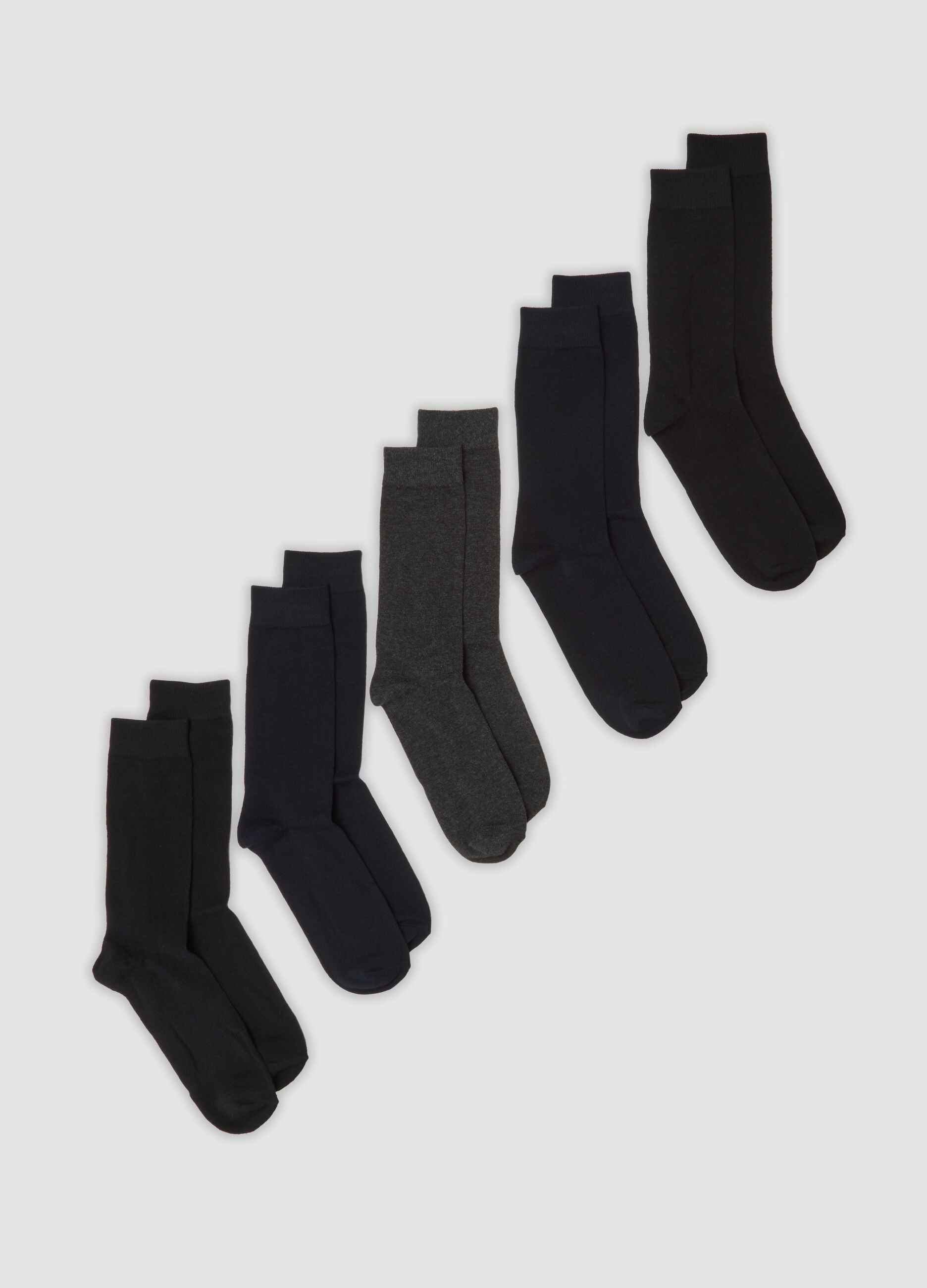 Pack of five multicolour midi socks in stretch organic cotton