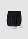 Black sporty shorts with white inserts_4