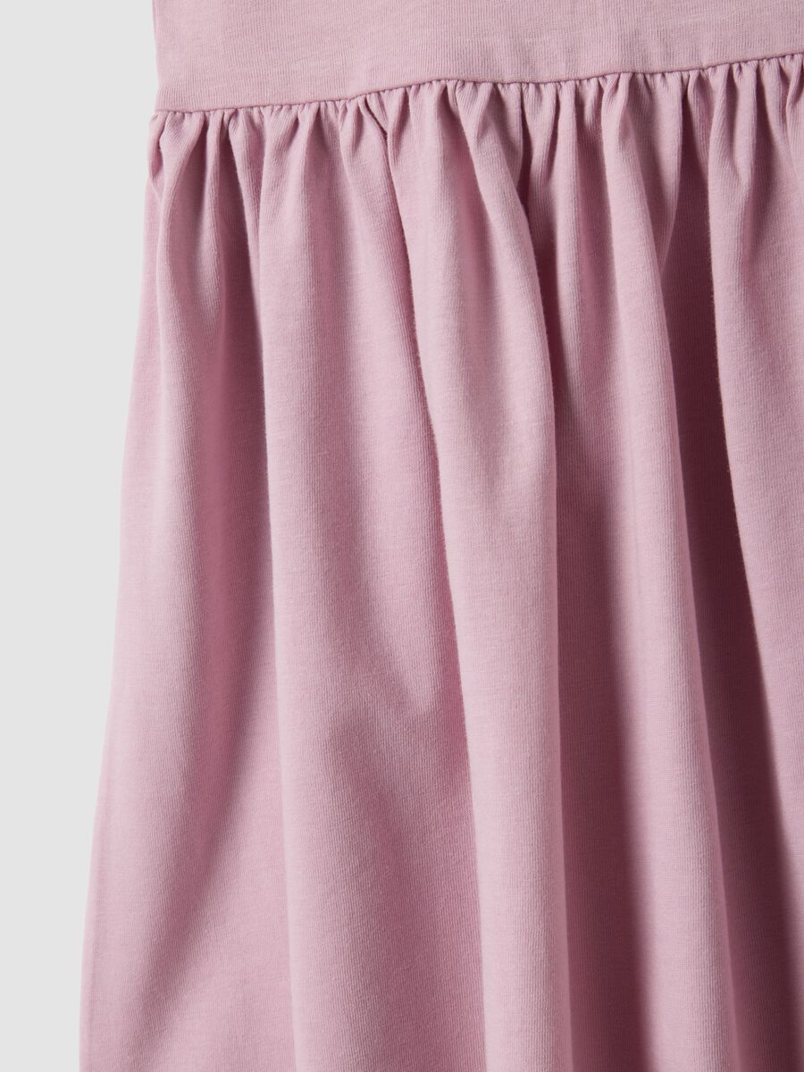 Girls&rsquo; pink sleeveless pure cotton dress, regular fit_3