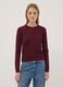 Red long-sleeve viscose-blend top_2