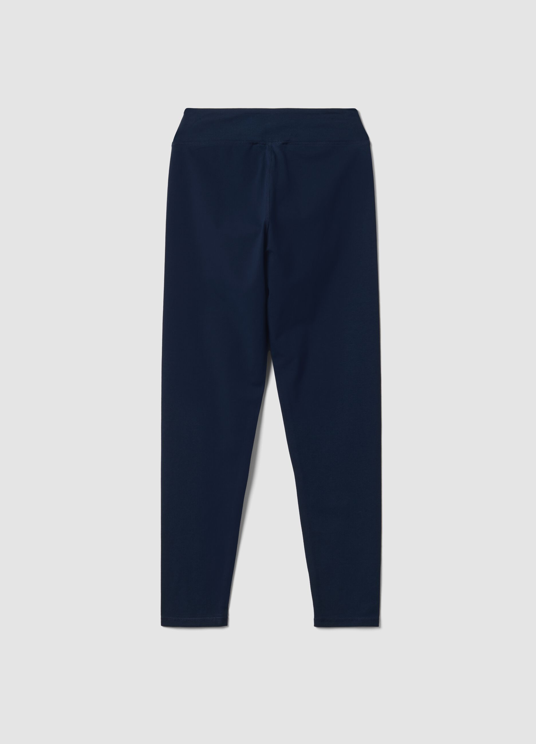 Blue slim-fit stretch cotton leggings