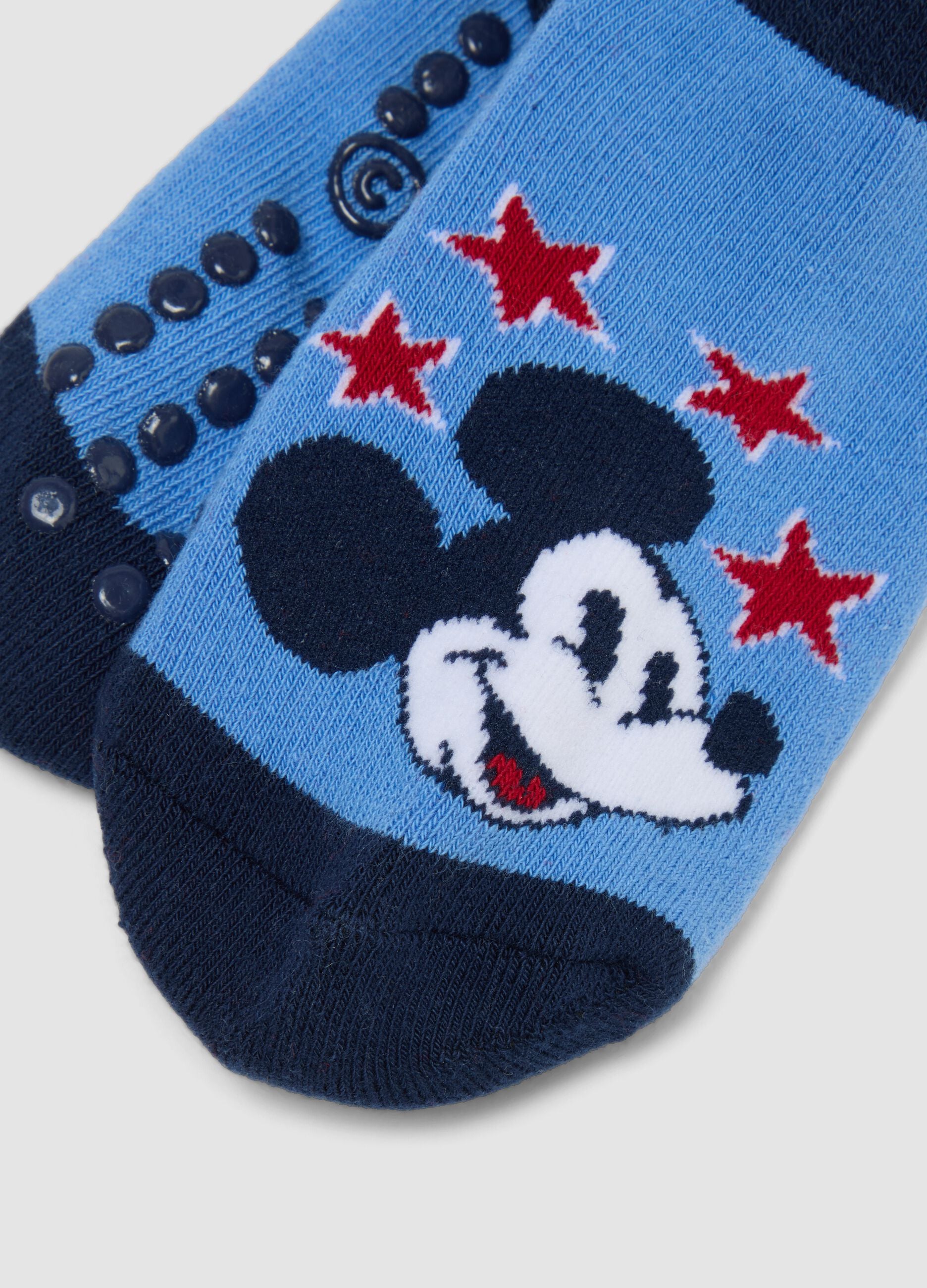 2-pack of short stretch organic cotton socks with Mickey prints