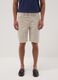 Grey regular-fit stretch cotton Bermuda shorts_1