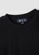 Black crew-neck T-shirt in stretch cotton-modal blend, regular fit_5