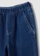 Blue cotton and viscose blend joggers with elasticated waistband for boys_2