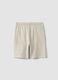 Children's beige pure cotton shorts in regular fit_1