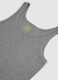 Grey pure cotton regular fit tank top_5